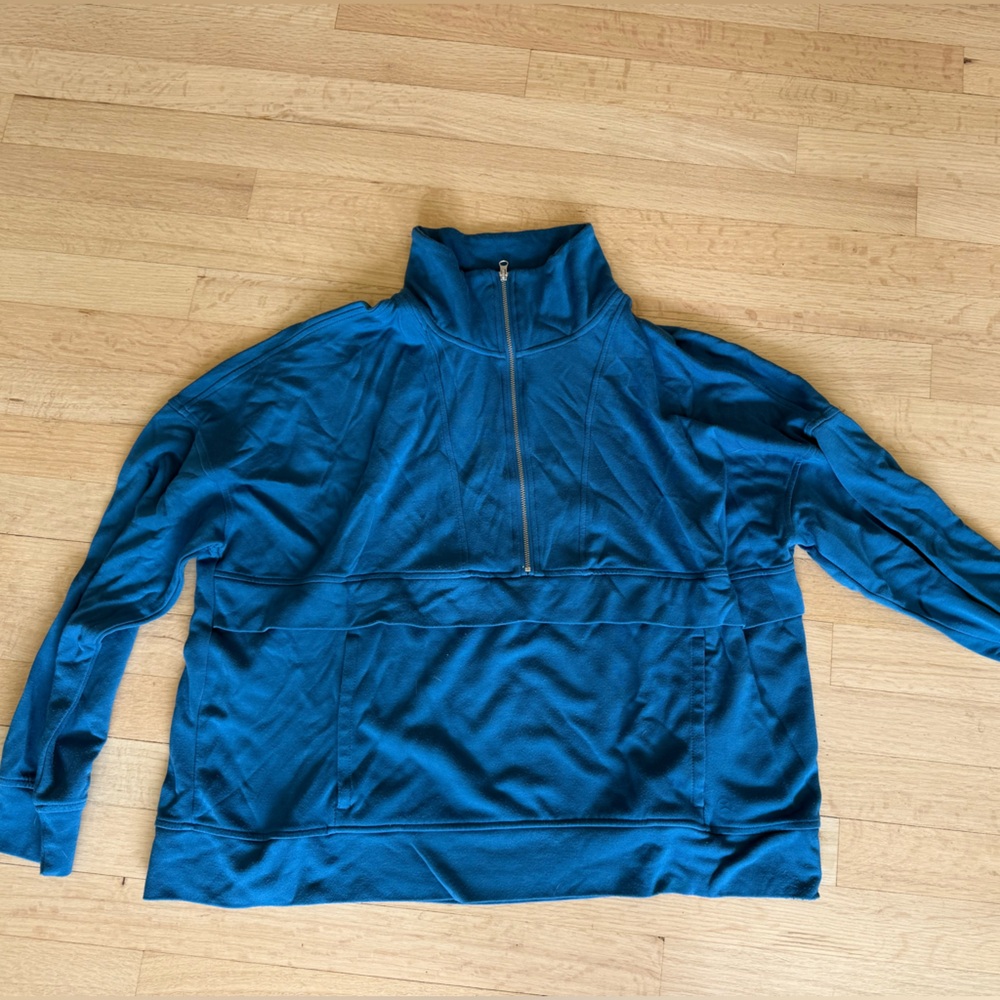 Danskin Blue Quarter-Zip Athletic Pullover